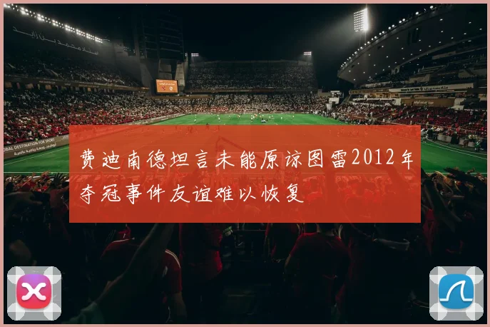 费迪南德坦言未能原谅图雷2012年夺冠事件友谊难以恢复